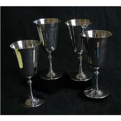 Italian Hallmarked Silver Wine Glasses goblets #1619291