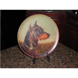 English 19th Century Oil Painted Dog Plaque #1619303