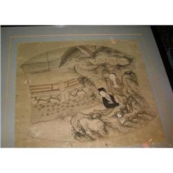 Antique fan painting #1619399