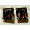 Image 1 : 18K Gold &  Smokey Quartz  Earrings #1619430