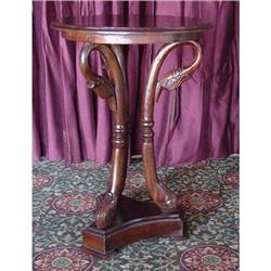 ANTIQUE GOOSE NECK ACCENT PARLOR SIDE TABLE #1619498