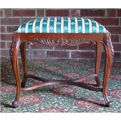 VICTORIAN WALNUT FRENCH PIANO BENCH STOOL #1619504