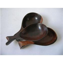 A SET OF 3 ROSEWOOD PIECES - MODERN  #1619576