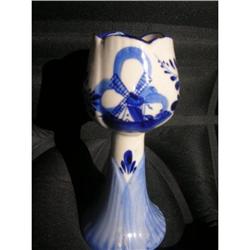 CANDLEHOLDER  DUTCH HAND PAINTED DELFT WINDMILL#1619593
