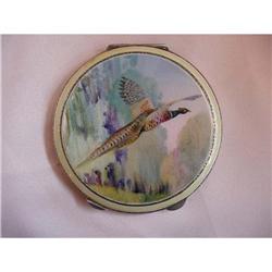 Enameled Sterling compact with Pheasant #1641301