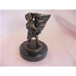 19th C. Bronze Girl with Boot #1641309