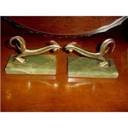 Art Deco Stylized Rooster Bookends #1641315