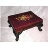 Image 1 : Victorian Footstool Mahogany Needlepoint C.1900#1641412