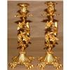 Image 1 : PAIR UNUSUAL FRENCH ORMOLU CANDLESTICKS SUPERB #1641435