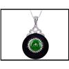 Image 1 : SUPERB JADE DIAMOND ONYX PENDANT(Was $900) #1641456