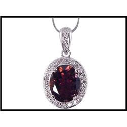 PLUMB TOURMALINE DIAMOND PENDANT (WAS $900.) #1641458