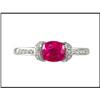 Image 1 : 18K WHITE GOLD RUBY DIAMOND RING WAS $1050.00 #1641462