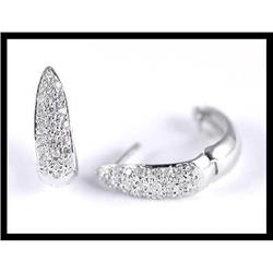 14K White Gold Diamond Earrings #1641470