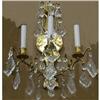 Image 1 : Pair of Brass and Crystal Sconces #1641682