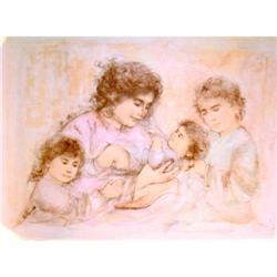 Marilyn & Children  lithograph by Edna HIbel #1641704