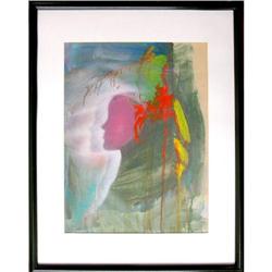 ORIG PAINTING ABSTRACT PORTRAIT OF A LADY #1641719