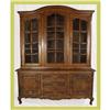 Image 1 : French Provincial Vitrine Carved Oak Cabinet #1641807