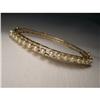 Image 1 : 14K YG Cultured Pearl Filigree Bangle Bracelet #1641970