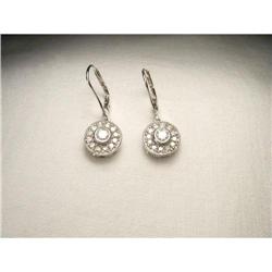 14K WG Gold Diamond Filigree Drop Earrings #1641991