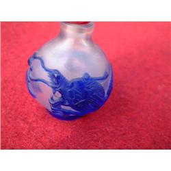 Bi-color Peking glass snuff bottle with dragon #1642018