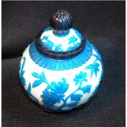 Peking glass container with lid #1642023