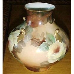 Limoges handpainted yellow rose vase #1642031