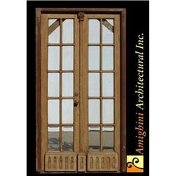 Salvage french door, made in oak, mint!!!!  #1642032