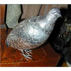 Wonderful Sterling Sculpture of a Grouse #1642088