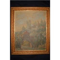 ANTIQUE OIL PAINTING ON CANVAS CARL WEISSHAR #1642097