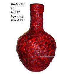 Vintage Chinese Ox-Blood Glaze Porcelain Fu-Dog#1642166