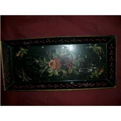 19th AMERICAN PAINTED TIN CARD TRAY #1642214