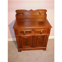 Walnut Victorian Washstand #1653428