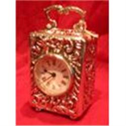 Small Silver Carriage clock with cherubs #1653450