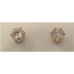 14K 0.87 Carat Diamond Stud Earrings Appraised #1653456