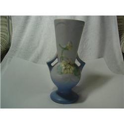 Vintage Weller Blue  Floral Vase  #1653526