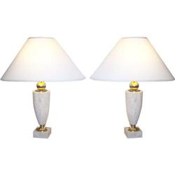 Pair Karl Springer style Lamps-eames era #1653627