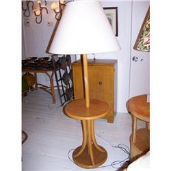 Vintage Rattan Floor Lamp-eames era lighting #1653647