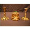 Image 1 : Russian Gilded Brass and Malachite Desk Set #1653669