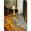 Image 1 : 19thC AESTHETIC MOVEMENT "ORB" BRASS ANDIRONS/ #1653809