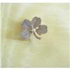 Image 1 : ANT~18K & SEED PEARL 4-LEAF CLOVER PIN/PEND #1653838