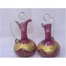 Nice pair of Moser Oil and Vinegar  Cruet #1653877