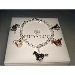 Silver Hidalgo Enamel Horse Charm Bracelet #1653921