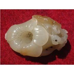 18th. century white jade carving in shape of a #1653985