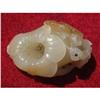 Image 1 : 18th. century white jade carving in shape of a #1653985