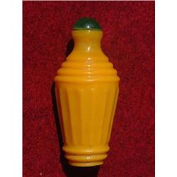 Antique imperial yellow Peking glass snuff #1653997