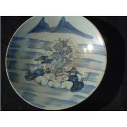 Antique blue on white porcelain bowl with #1654058