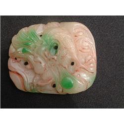 Jadeite carving featuring dragon chasing tama #1654066