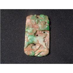 Antique jadeite plaque fraturing a mutton #1654067