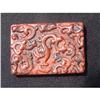 Image 1 : Red hardstone carving representing swimming #1654070