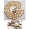 Image 1 : DECO  PEARL SAPPHiRE GOLD Opera necklace #1654123